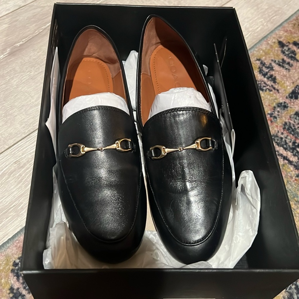 Coach Black Leather Loafers